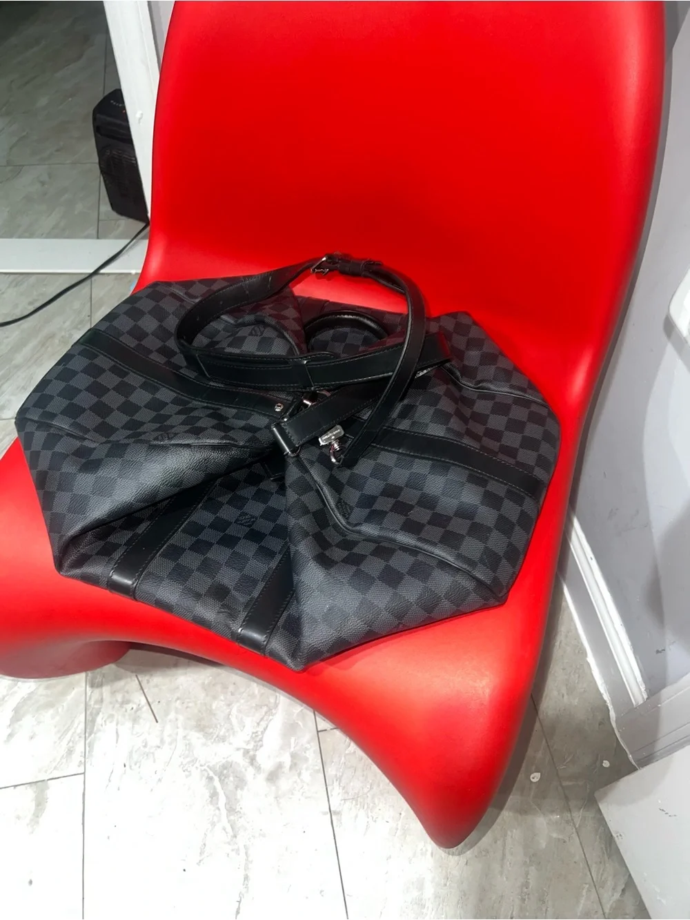 Louis Vuitton Damier Graphite Black & Gray Duffel Bag